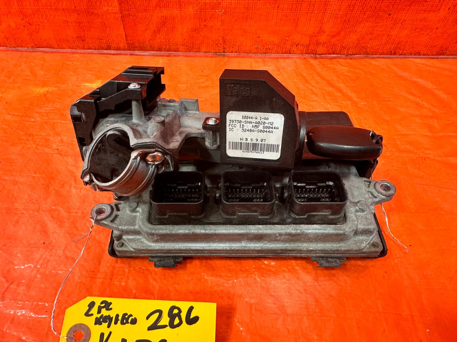 07 11 HONDA CIVIC K20Z3 ENGINE COMPUTER ECU KEY IGNITION SWITCH 37820 RRB A14 861