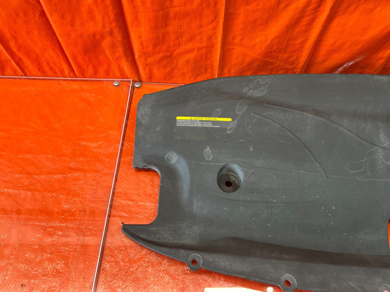 09 12 INFINITI FX50 FX35 RADIATOR SIGHT SHIELD TOP BAFFLE AIR DUCT COVER OEM 1169