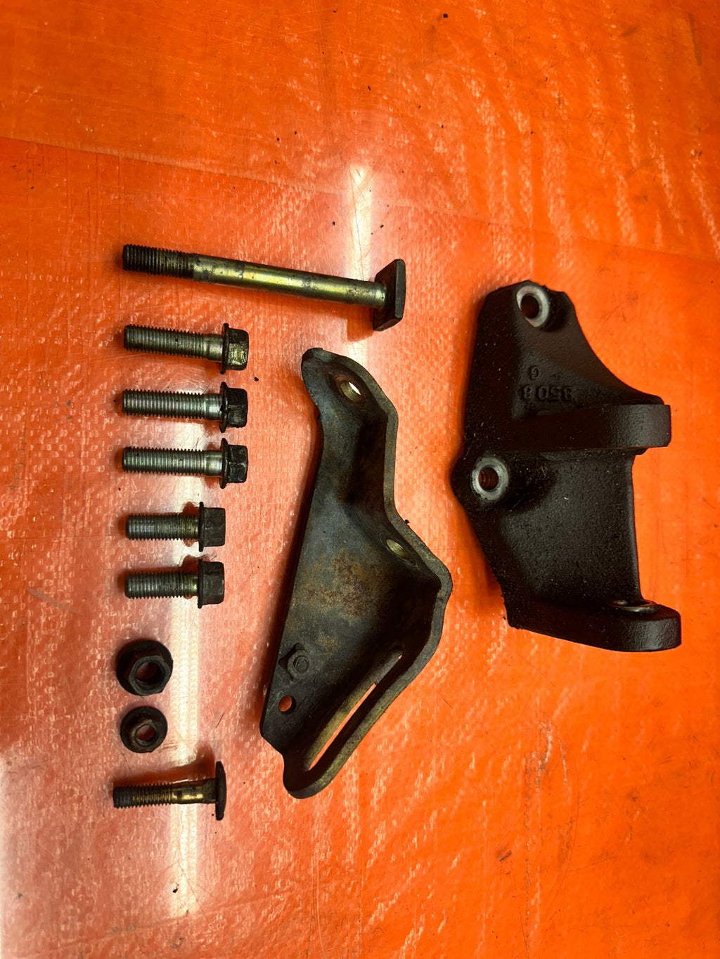 1994 2001 ACURA INTEGRA B18B1 ALTERNATOR MOUNT BRACKETS W/ BOLTS #3314