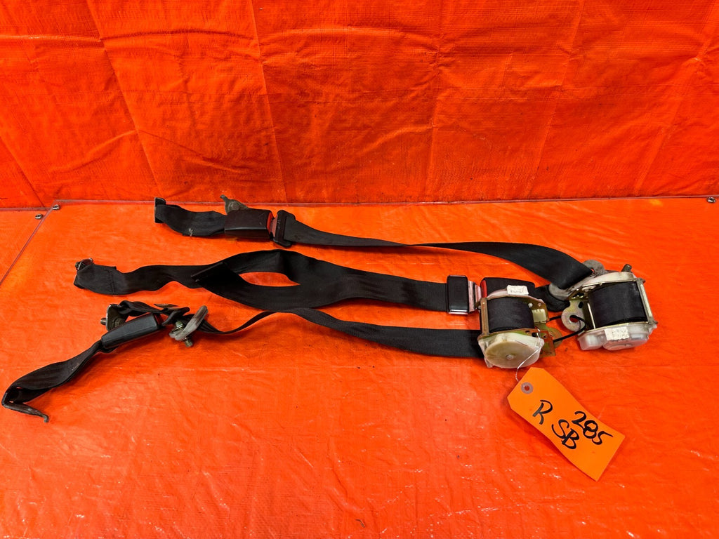 96 00 HONDA CIVIC COUPE REAR SEAT BELT SET LEFT & RIGHT SEAT BELTS BLACK OEM 2850