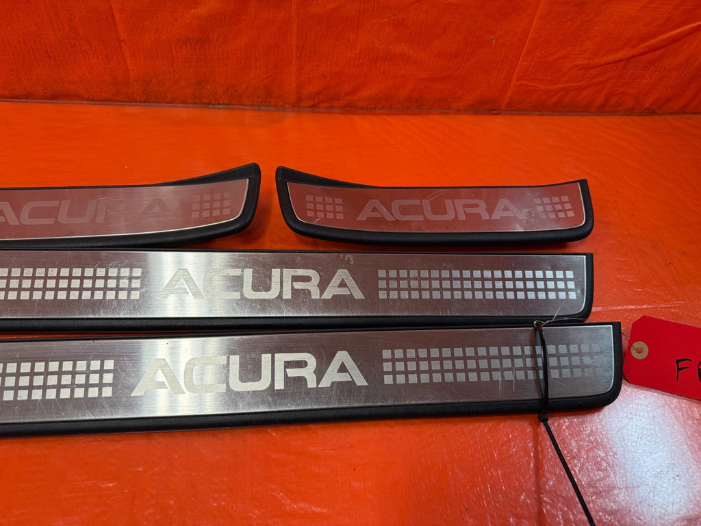 04 08 ACURA TSX   FLOOR PILLAR SCUFF PLATE SET LEFT RIGHT FRONT REAR   OEM #3223