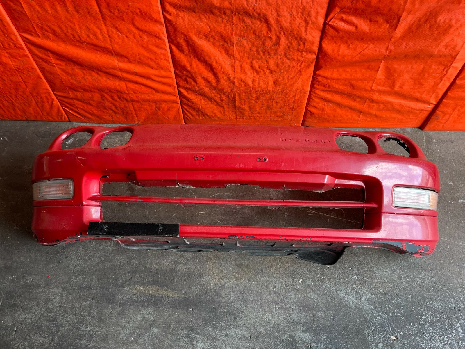 94 97 ACURA INTEGRA 2 & 4 DOOR   FRONT BUMPER COVER   RED   OEM OE FACTORY0