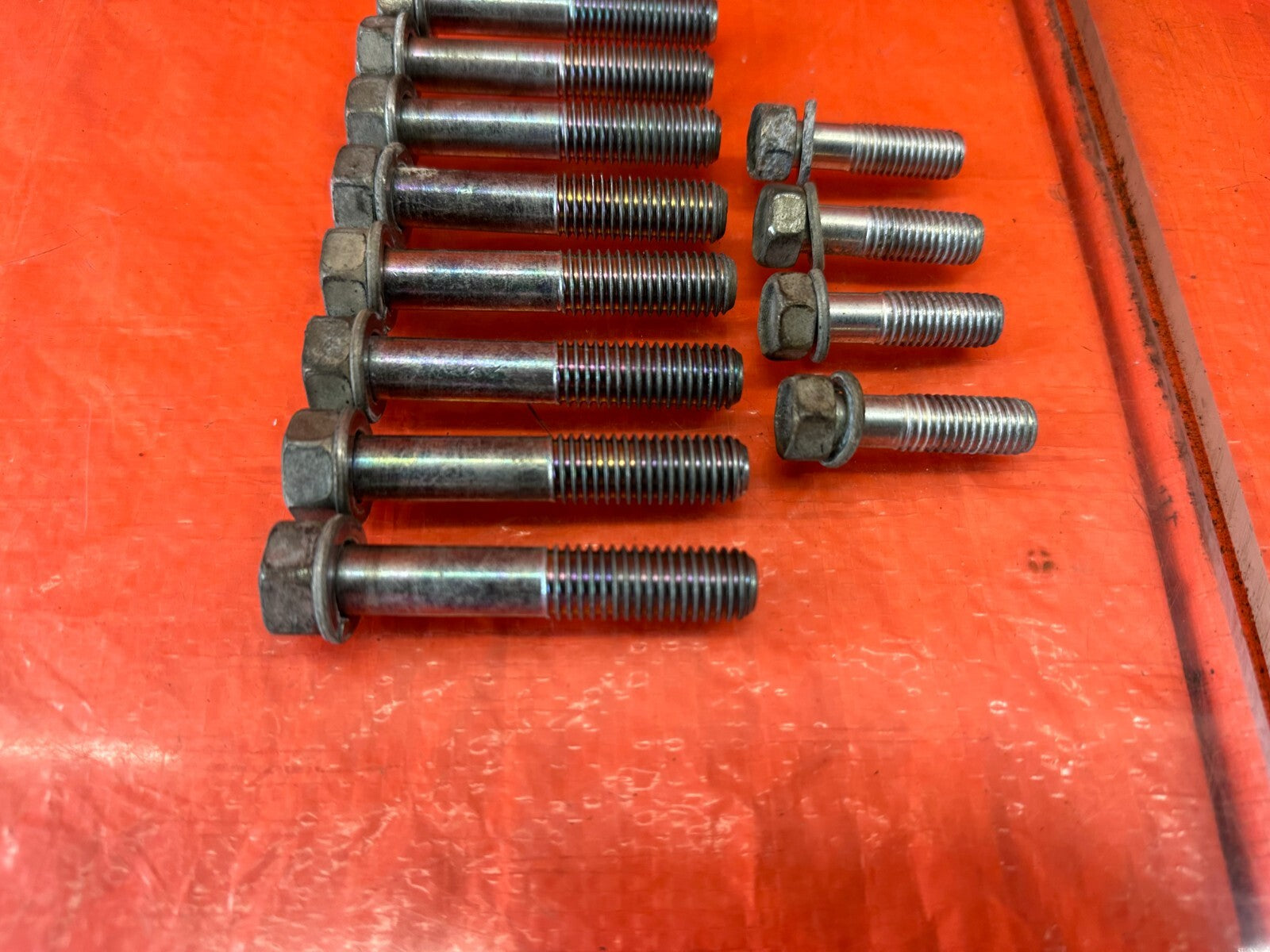 08 15 INFINITI G37 Q60 6 SPEED MANUAL TRANSMISSION BELL HOUSING BOLTS OEM #2381