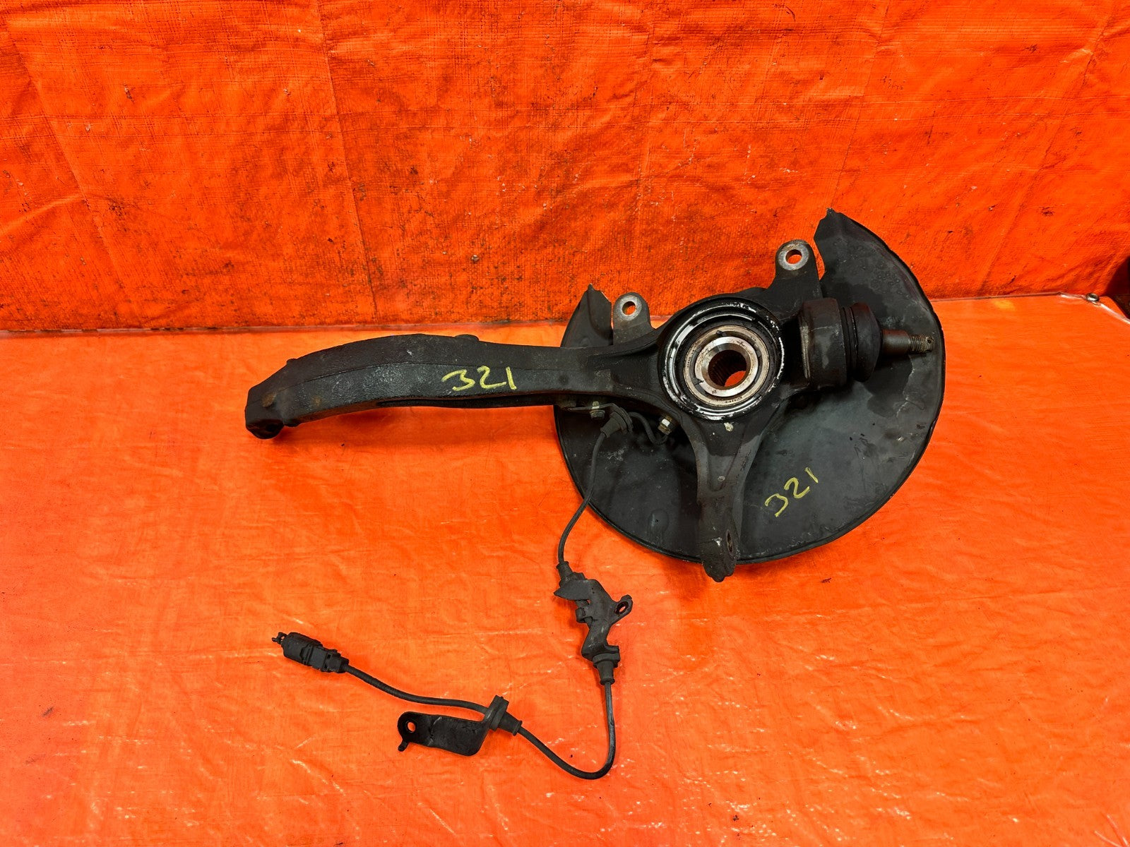09 14 ACURA TSX   LEFT FRONT SPINDLE KNUCKLE HUB UPPER LOWER CONTROL ARM 3212