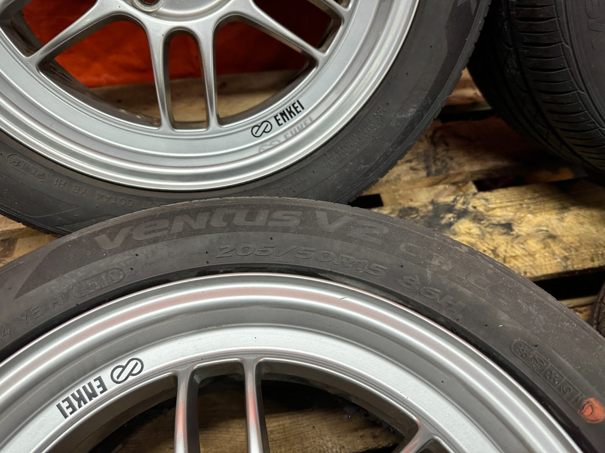 ENKEI RPF1 15x7 +41 4x100 WHEELS RIMS SET HONDA CIVIC INTEGRA MIATA CIVIC DEL SO18