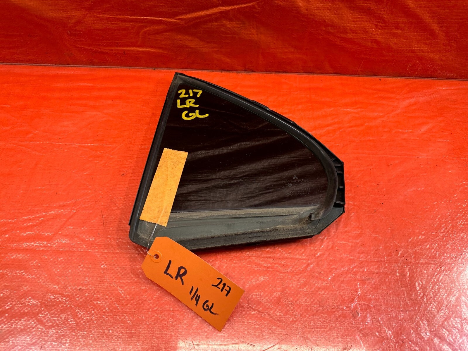 08 15 LANCER EVOLUTION X EVO 10   DRIVER LEFT REAR 1/4 QUARTER GLASS WINDOW #2170