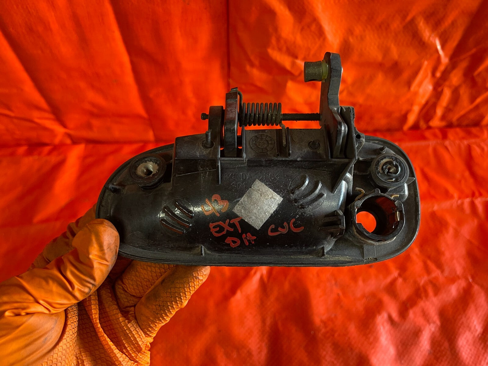 96 00 HONDA CIVIC   PASSENGER RIGHT FRONT   EXTERIOR DOOR HANDLE   BLACK   OEM7