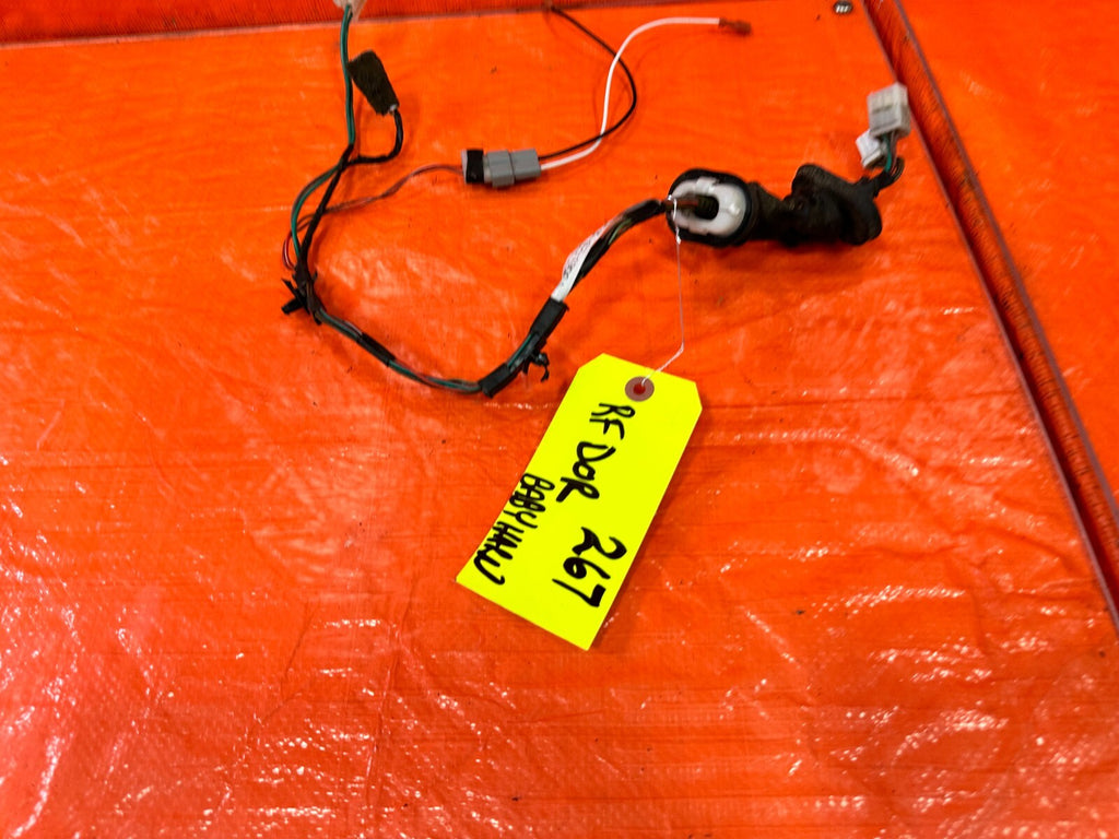 90 93 MAZDA MX 5 MIATA   RIGHT DOOR HARNESS POWER WINDOW MANUAL LOCK OEM #2674