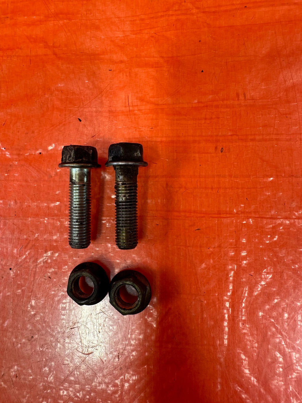 97 01 HONDA PRELUDE   H22 H22A AC COMPRESSOR BRACKET BOLTS NUTS HARDWARE OEM 2595