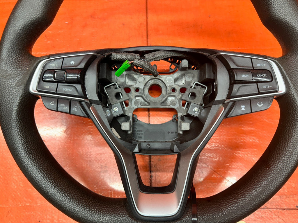 18-22 HONDA ACCORD LEATHER STEERING WHEEL ASSEMBLY W/ SWITCHES OEM #18ACC10