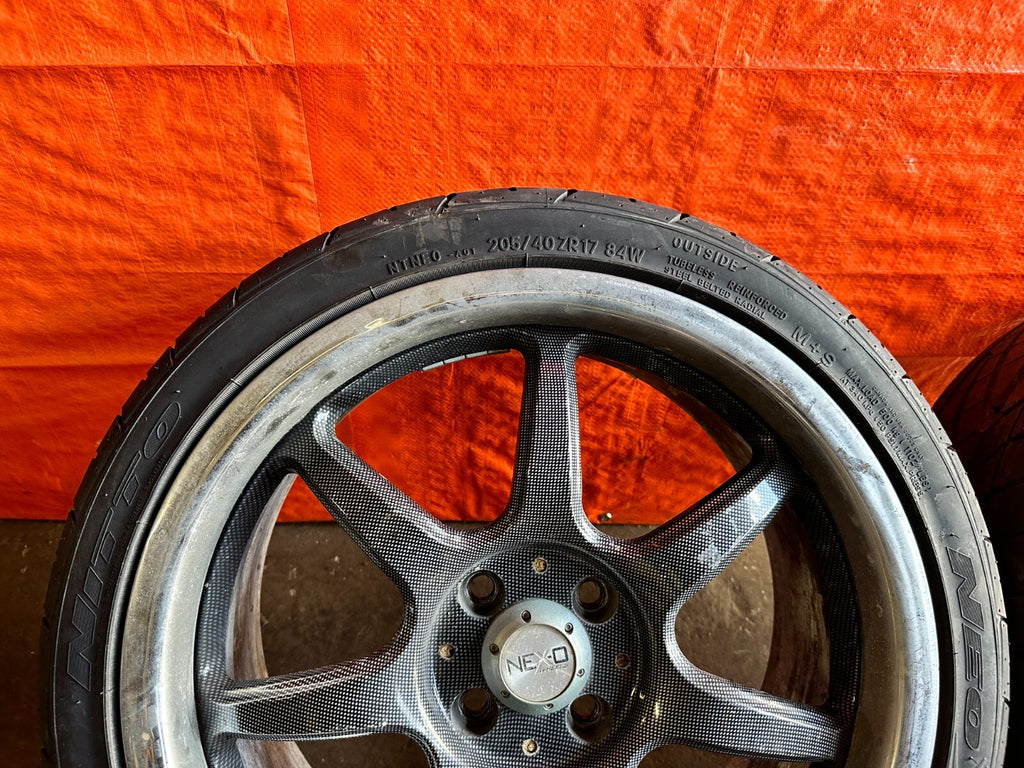 88 91 HONDA CRX   4x100   17x7   NEX O NEX 0 RACING WHEELS W/ NITTO TIRES   2776