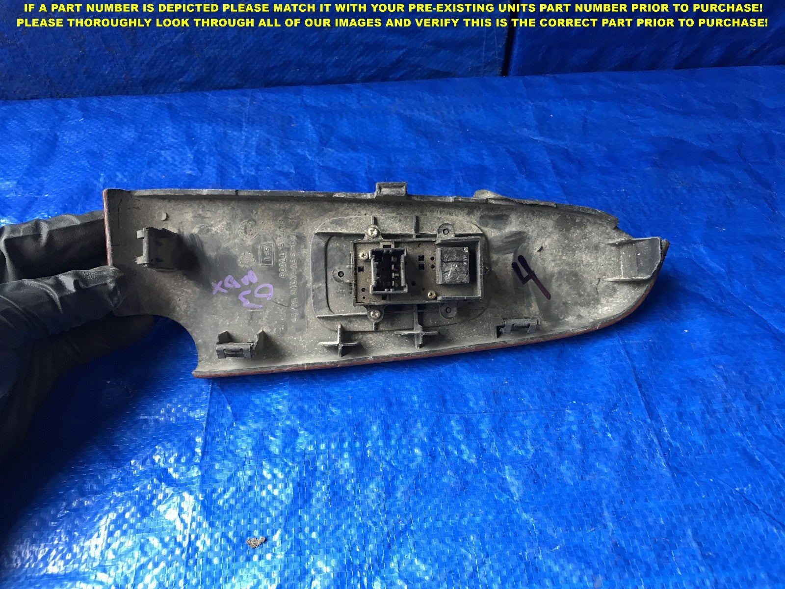 OEM 2004 2005 2006 ACURA MDX PASSENGER RIGHT REAR WINDOW SWITCH 3