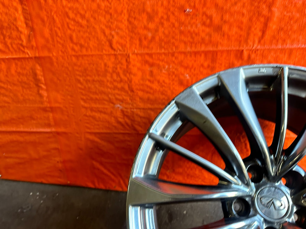 08 15 INFINITI G37 Q60 15 SPOKE ENKEI MODEL   REAR WHEEL RIM   OEM FACTORY 2787