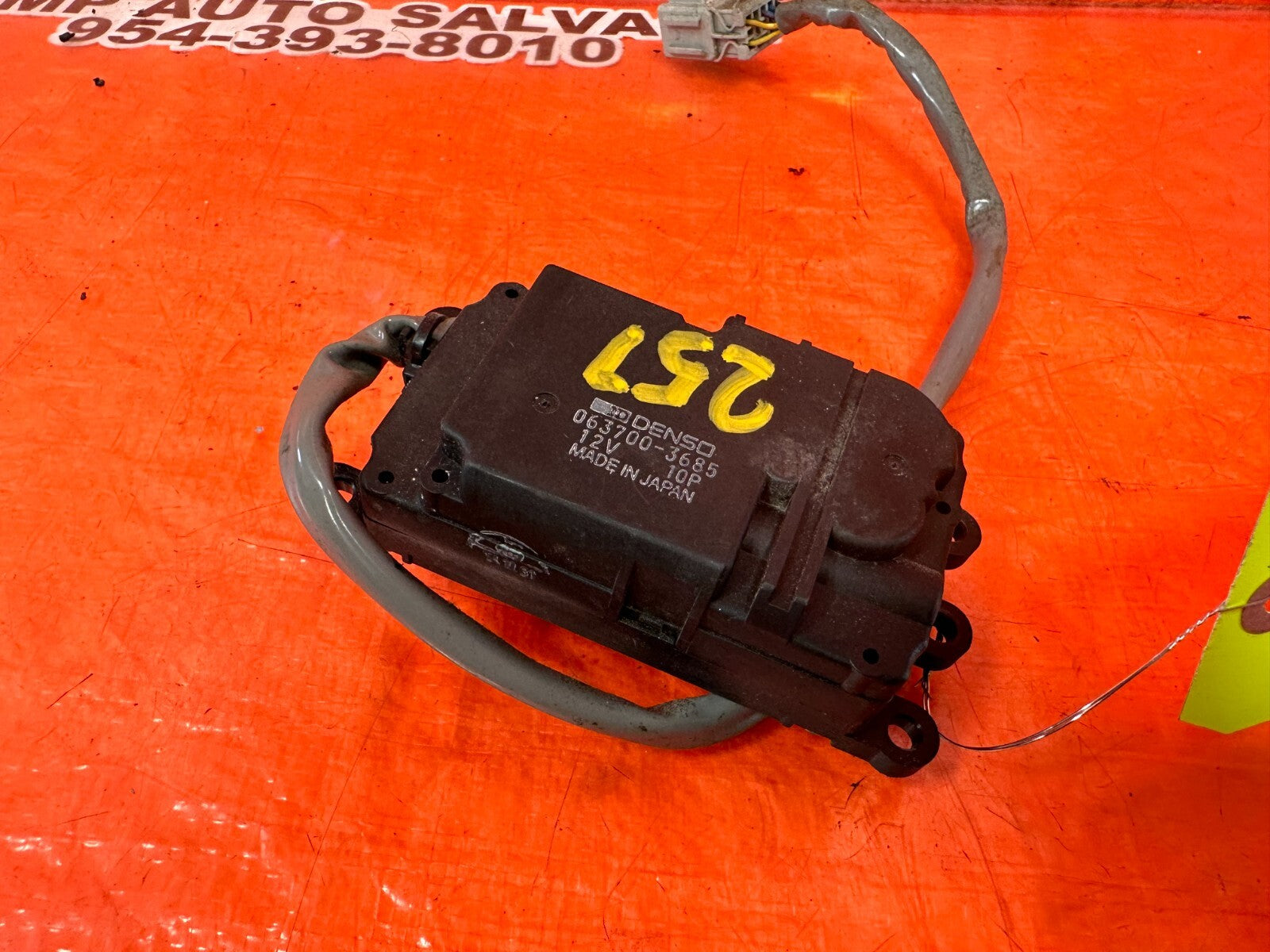 93 97 HONDA DEL SOL   HEATER CORE DOOR ACTUATOR MOTOR 063700 3685   OEM #2572