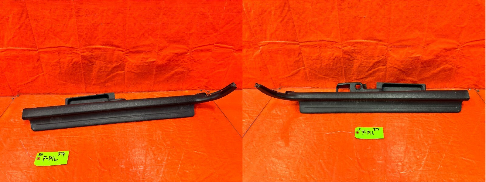 96 00 HONDA CIVIC COUPE   LEFT AND RIGHT FLOOR PILLARS SCUFF PLATES GRAY OEM 2740