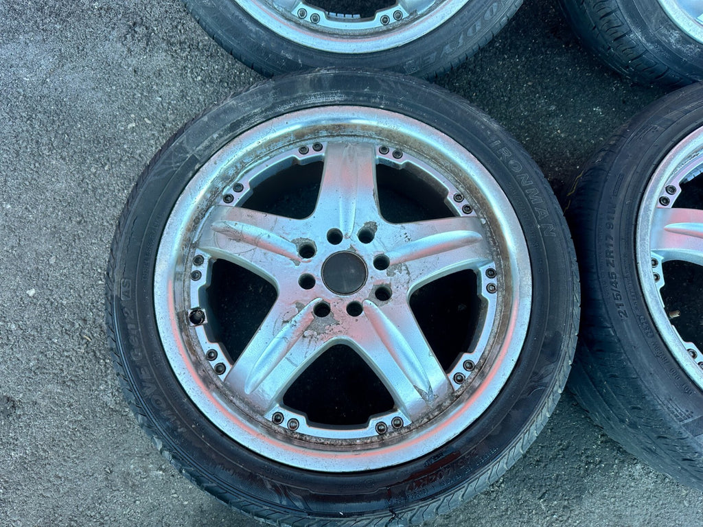 92 96 HONDA PRELUDE   5 SPOKE WHEELS AND TIRES   17 INCH   #27313