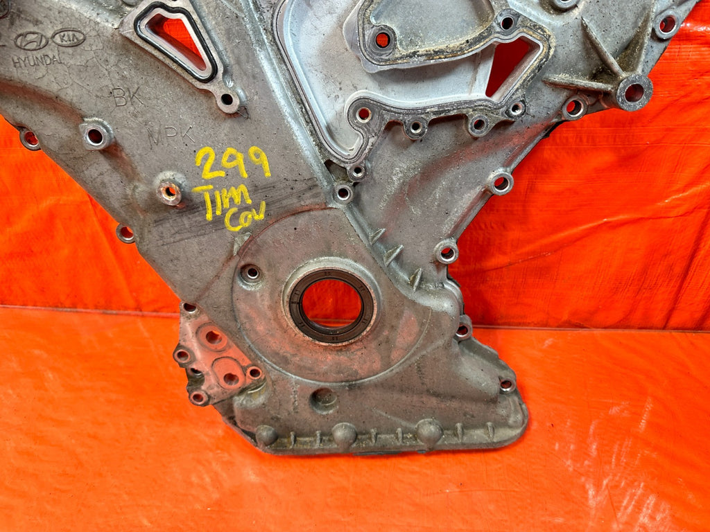 13 16 HYUNDAI GENESIS COUPE 3.8L G6DJ   ENGINE MOTOR TIMING CHAIN COVER OEM #2995