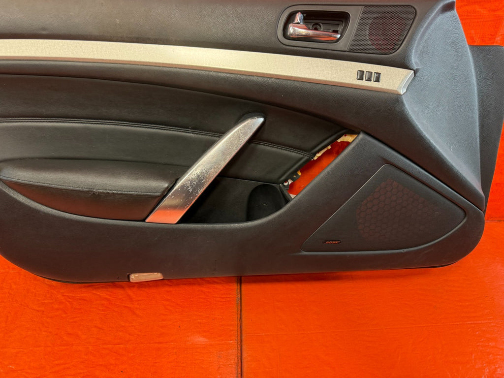 08 11 INFINITI G37 COUPE 2D   DRIVER LEFT   DOOR PANEL / DOOR CARD / LINING 3284