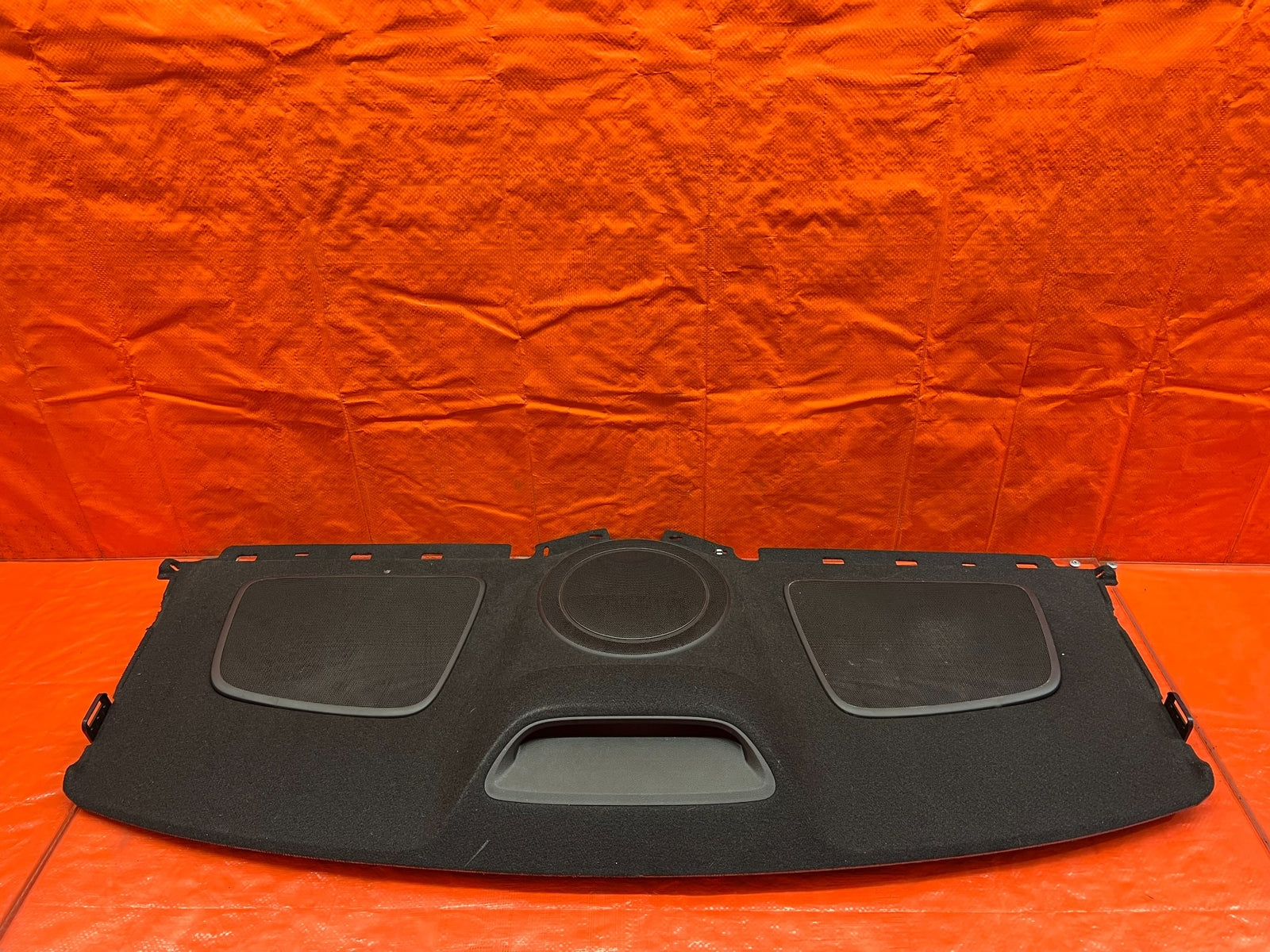 09 14 ACURA TSX   REAR UPPER TRUNK TRIM / SPEAKER COVER   BLACK COLOR   OEM #1680