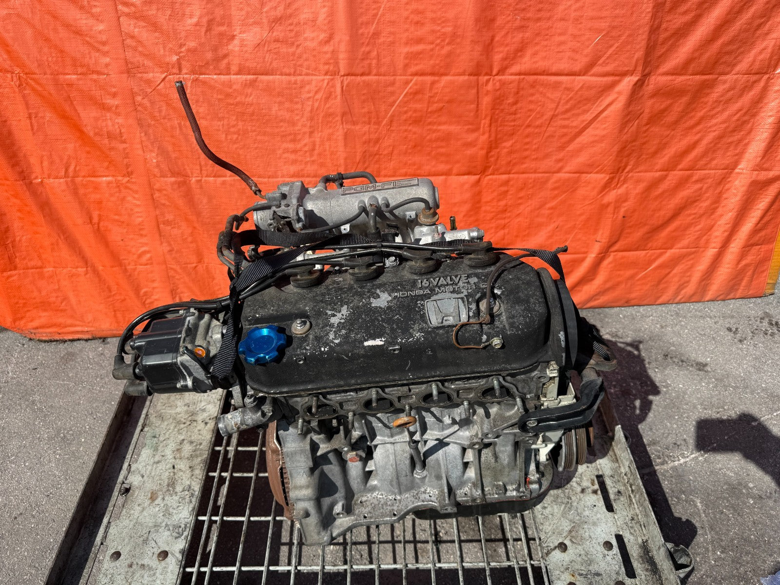 88 91 HONDA CIVIC SI   D16A6 D16A D16   ENGINE MOTOR LONG BLOCK   COMP TEST 1805