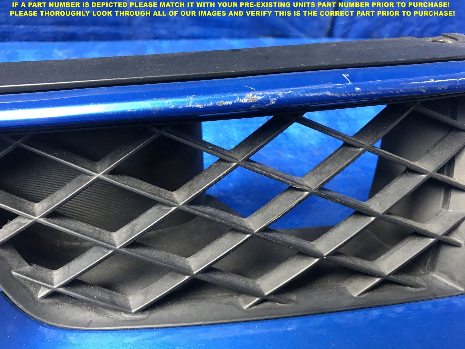 OEM 2006 2007 06 07   SUBARU WRX STI   PASSENGER RIGHT   GRILLE   BLUE COLOR2