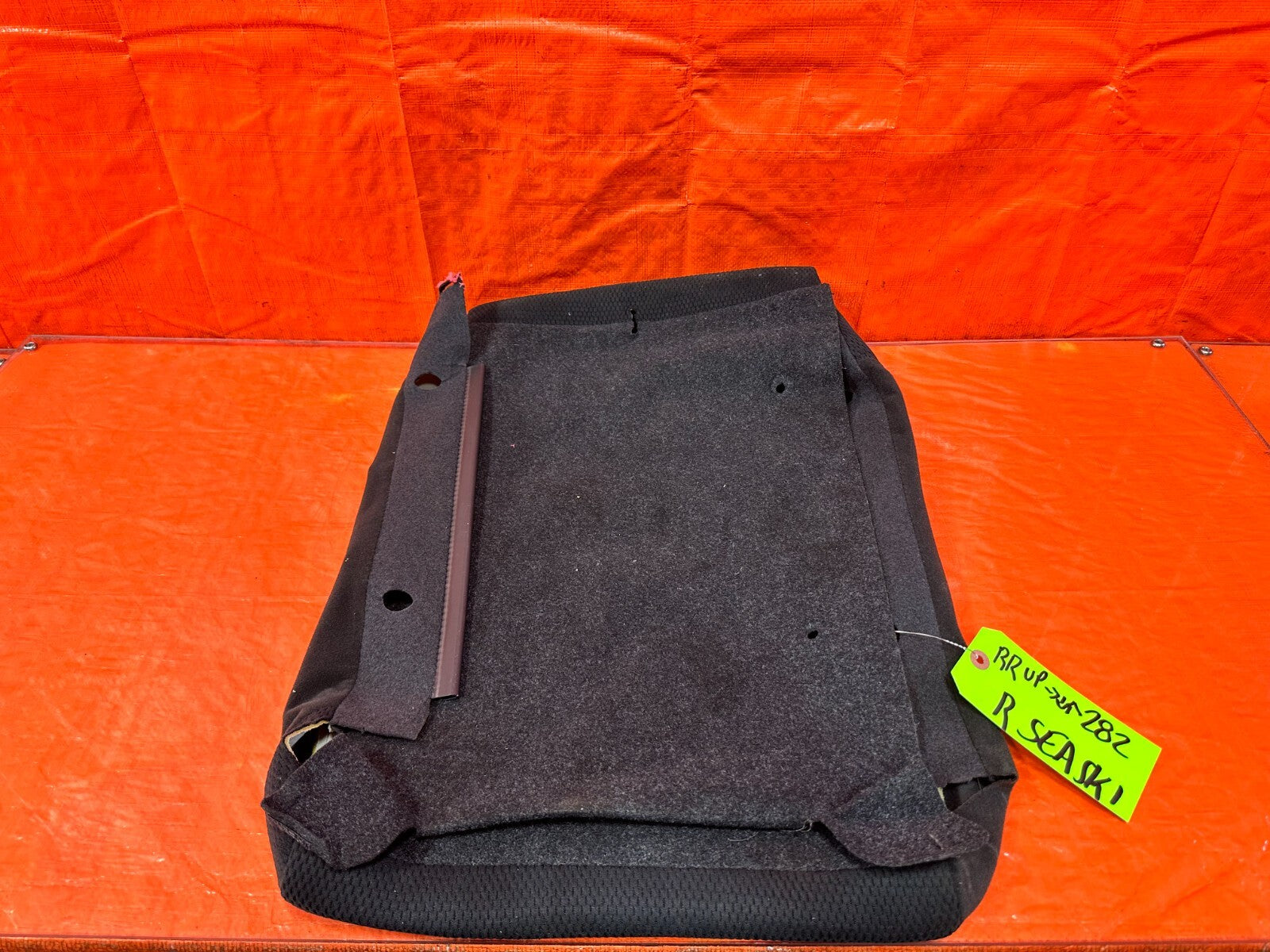 07 08 HONDA CIVIC SI SEDAN   RIGHT REAR UPPER SEAT SKIN COVER FABRIC CLOTH   2821