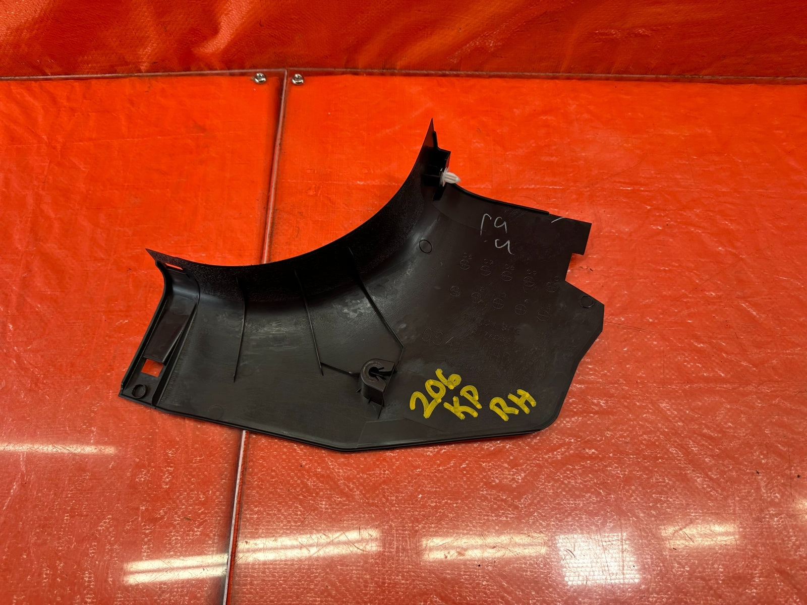 11 15 LANCER EVOLUTION X 10   KICK PANEL   PASSENGER RIGHT   BLACK   OEM #2068