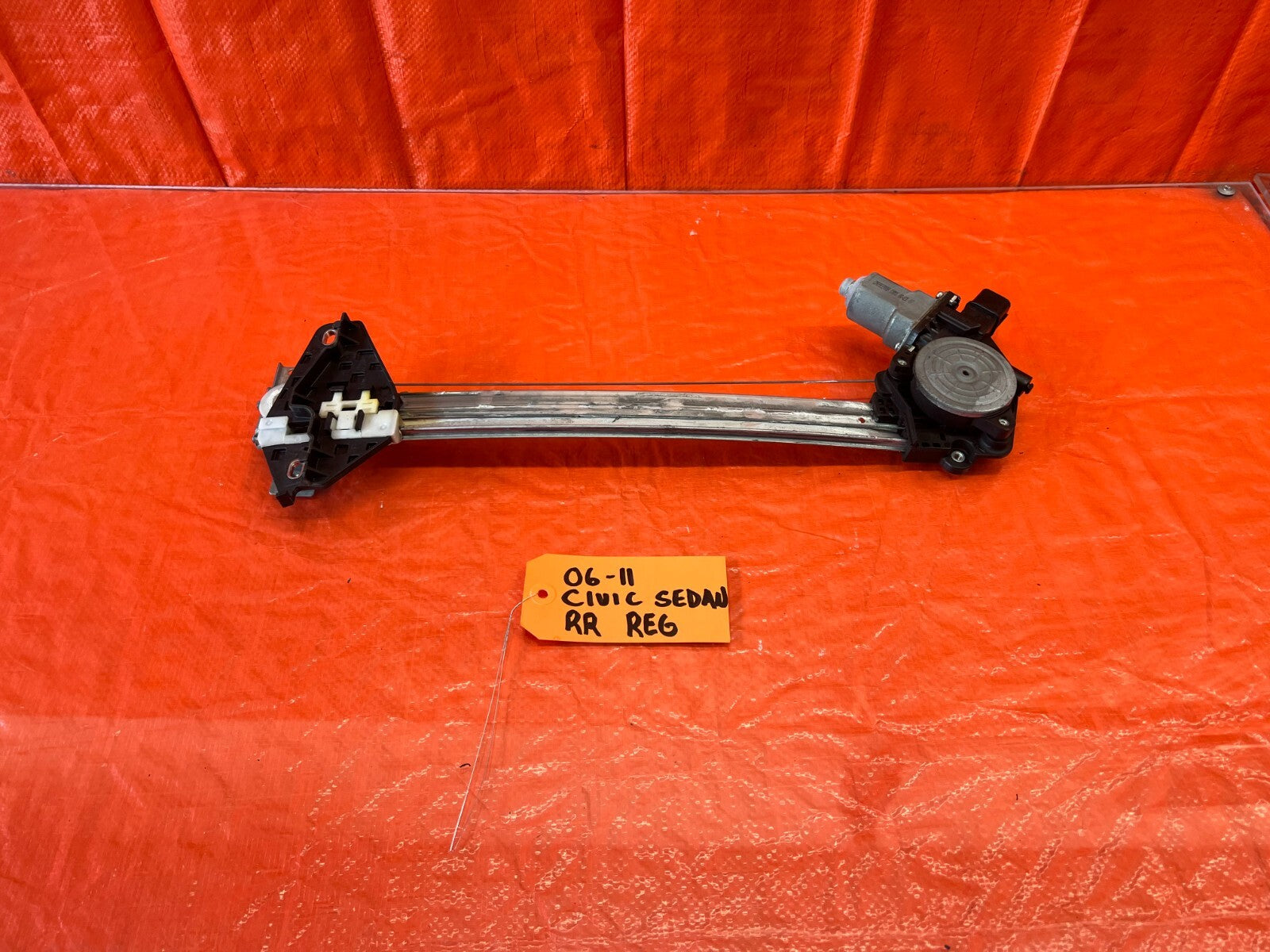 06 11 HONDA CIVIC SEDAN 4 DOOR PASSENGER RIGHT REAR WINDOW REGULATOR OEM #2200