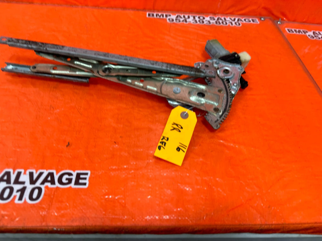 2010 10 INFINITI FX35 PASSENGER RIGHT REAR   WINDOW REGULATOR W/ MOTOR OEM #11610