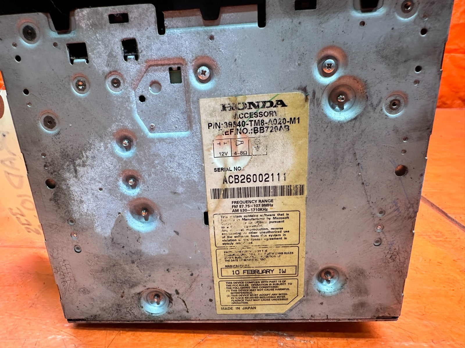 10 11 HONDA INSIGHT NAVIGATION RADIO STEREO DISPLAY CD PLAYER SCREEN OEM9
