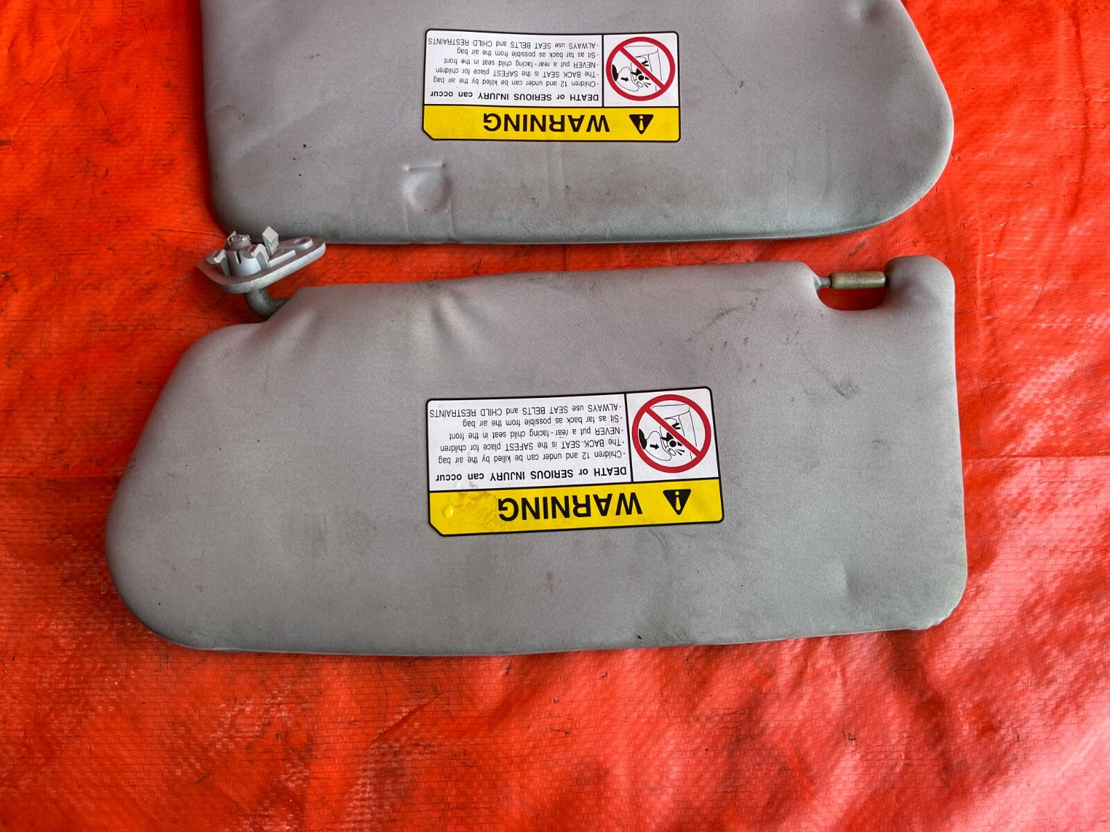 04 05 LANCER EVOLUTION EVO 8 VIII   NON SUNROOF MODEL   SUN VISOR SET LEFT RIGHT4