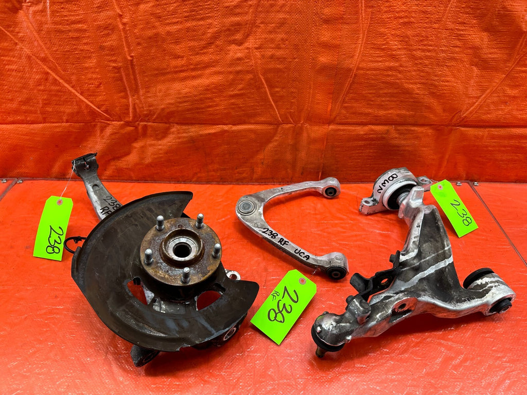 09 13 INFINITI G37 4D   RWD   RIGHT FRONT SPINDLE W/ UPPER & LOWER CONTROL ARMS0