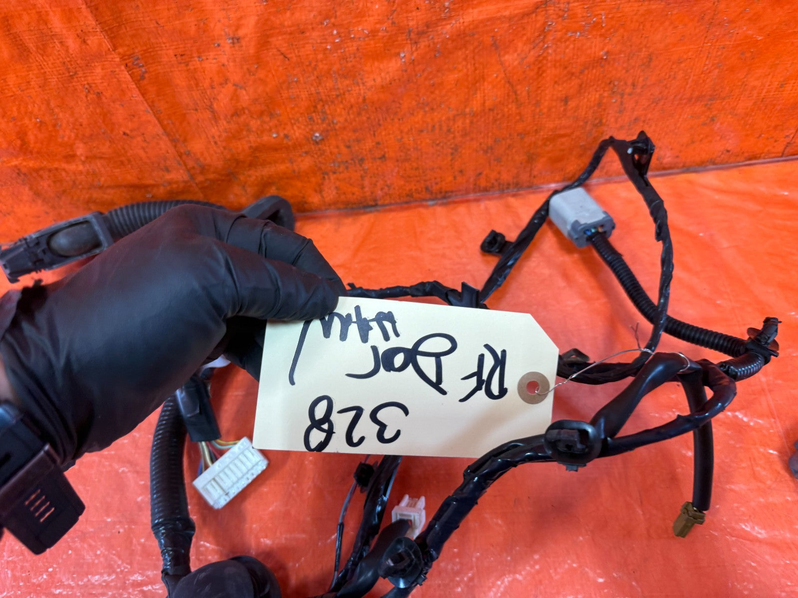 08 15 INFINITI G37 & Q60 COUPE RIGHT  FRONT DOOR WIRING HARNESS WIRE LOOM #3286