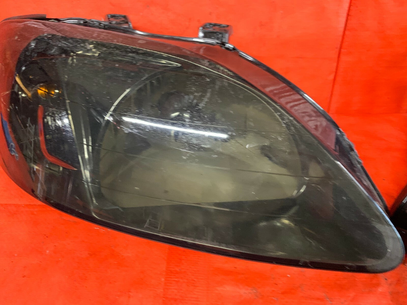 99 00 HONDA CIVIC SI EM1   BLACKED OUT HEADLIGHT HEADLAMP SET HEADLIGHTS 7