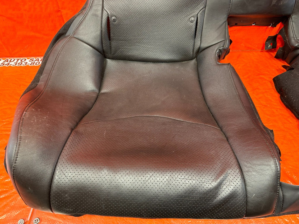 08 09 INFINITI G37 COUPE SPORT REAR LOWER SEAT BLACK LEATHER COVER SKIN OEM 24512
