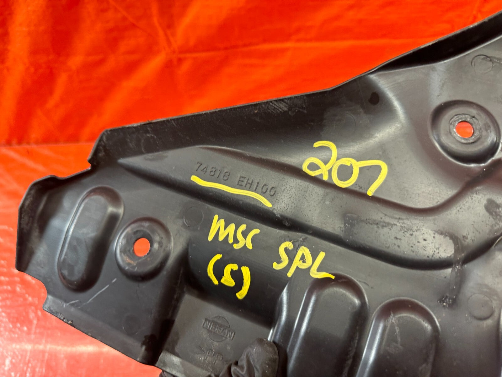 08 10 INFINITI G37 2D COUPE   SPLASH SHIELD REAR UNDER COVER LEFT   OEM #2077