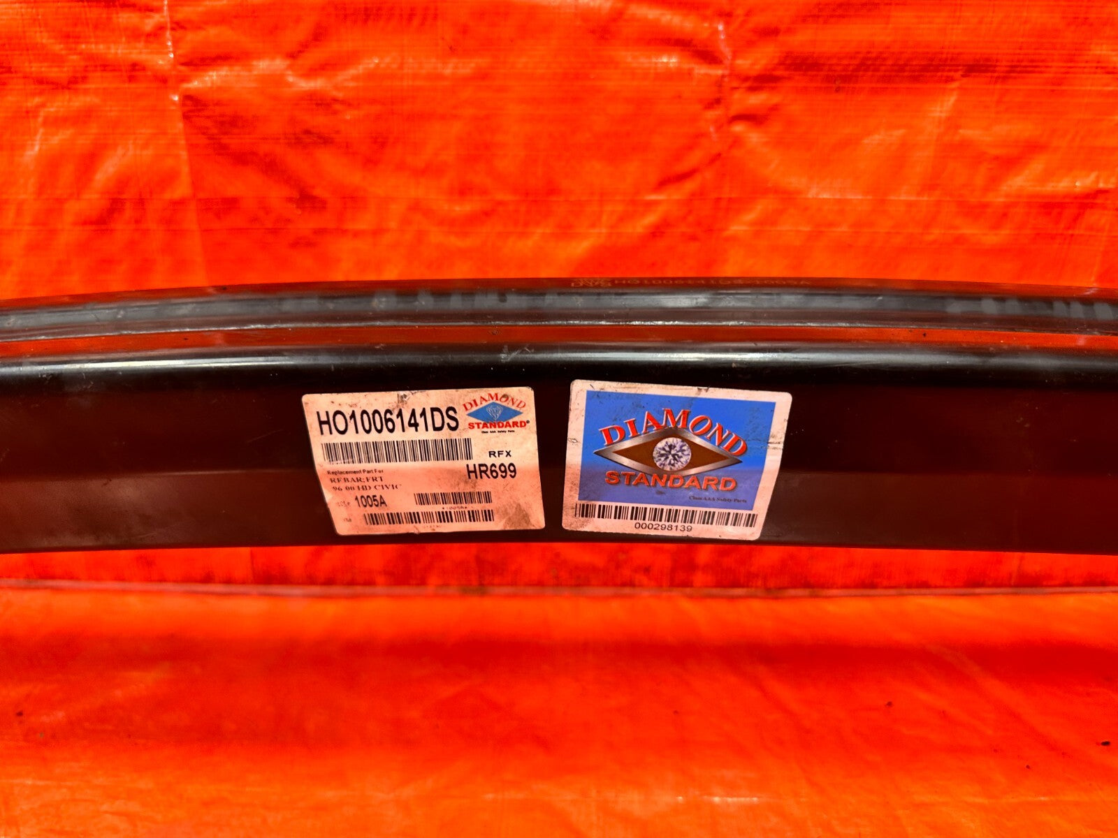96 00 HONDA CIVIC FRONT CRASH BEAM / REINFORCEMENT IMPACT SUPPORT RE BAR OEM 2857