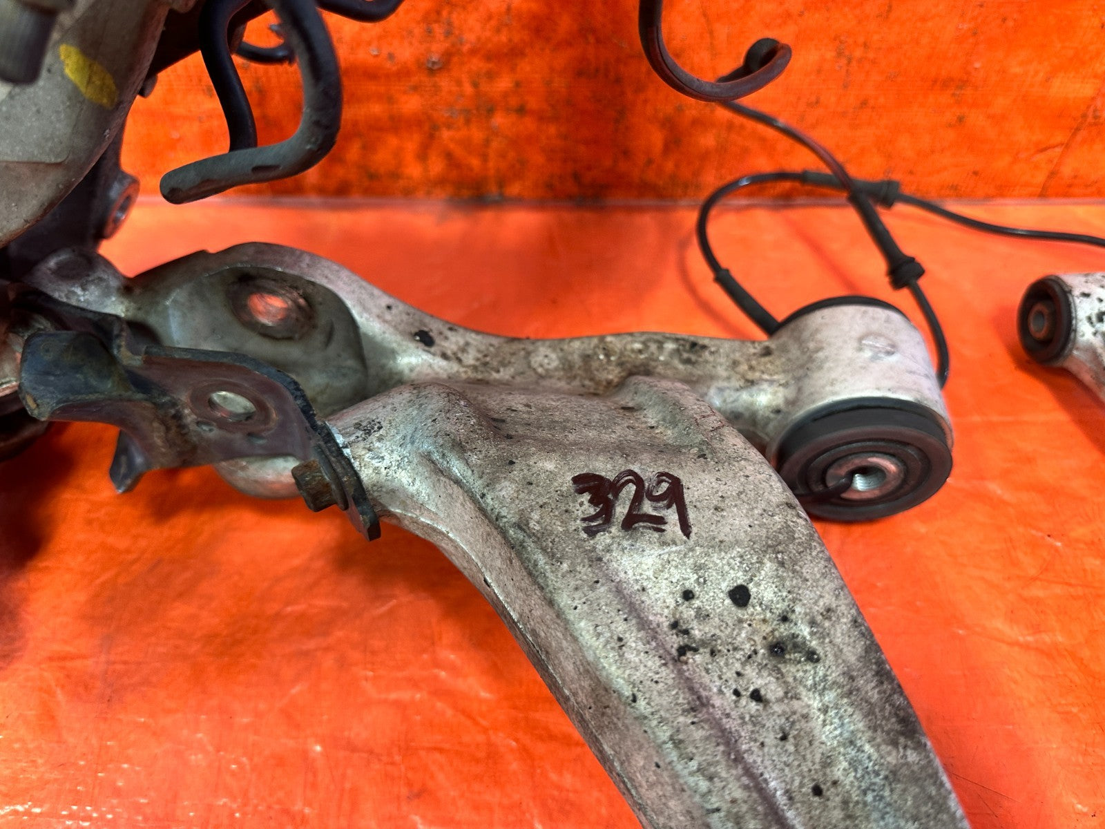 08 15 INFINITI G37 Q60 RWD LEFT FRONT SPINDLE KNUCKLE UPPER LOWER ARMS #3295