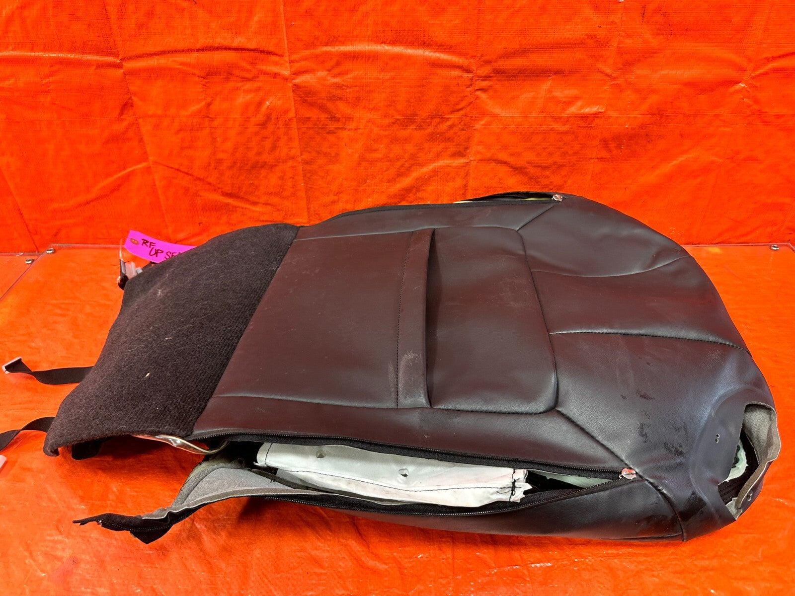 17 20 INFINITI Q60   PASSENGER RIGHT FRONT UPPER SEAT SKIN LEATHER WRAP OEM 2899