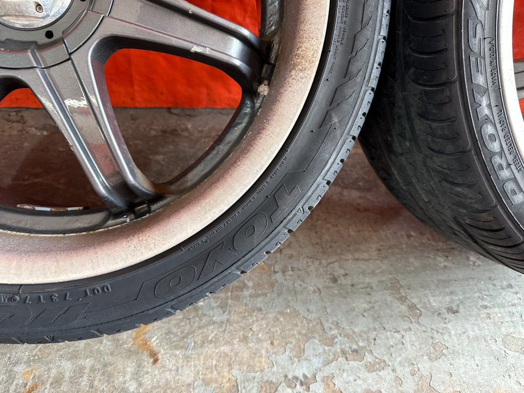 97 01 HONDA PRELUDE   UNKNOWN BRAND   7 SPOKE   18 INCH WHEELS W/ TIRES   #21014