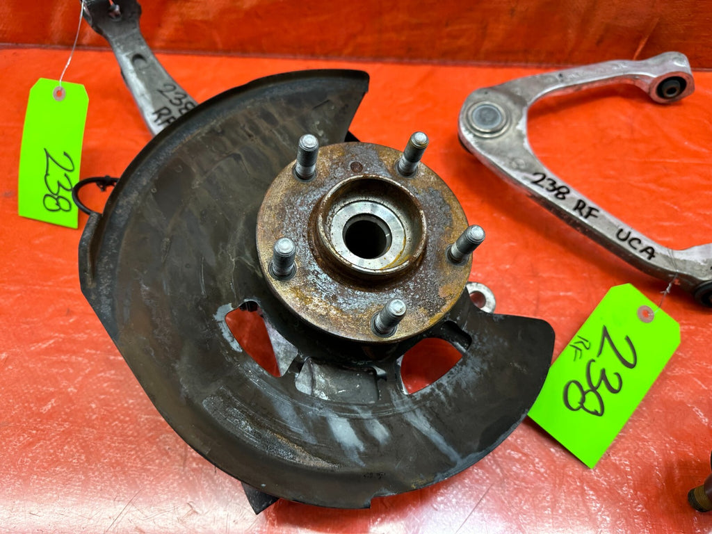 09 13 INFINITI G37 4D   RWD   RIGHT FRONT SPINDLE W/ UPPER & LOWER CONTROL ARMS3