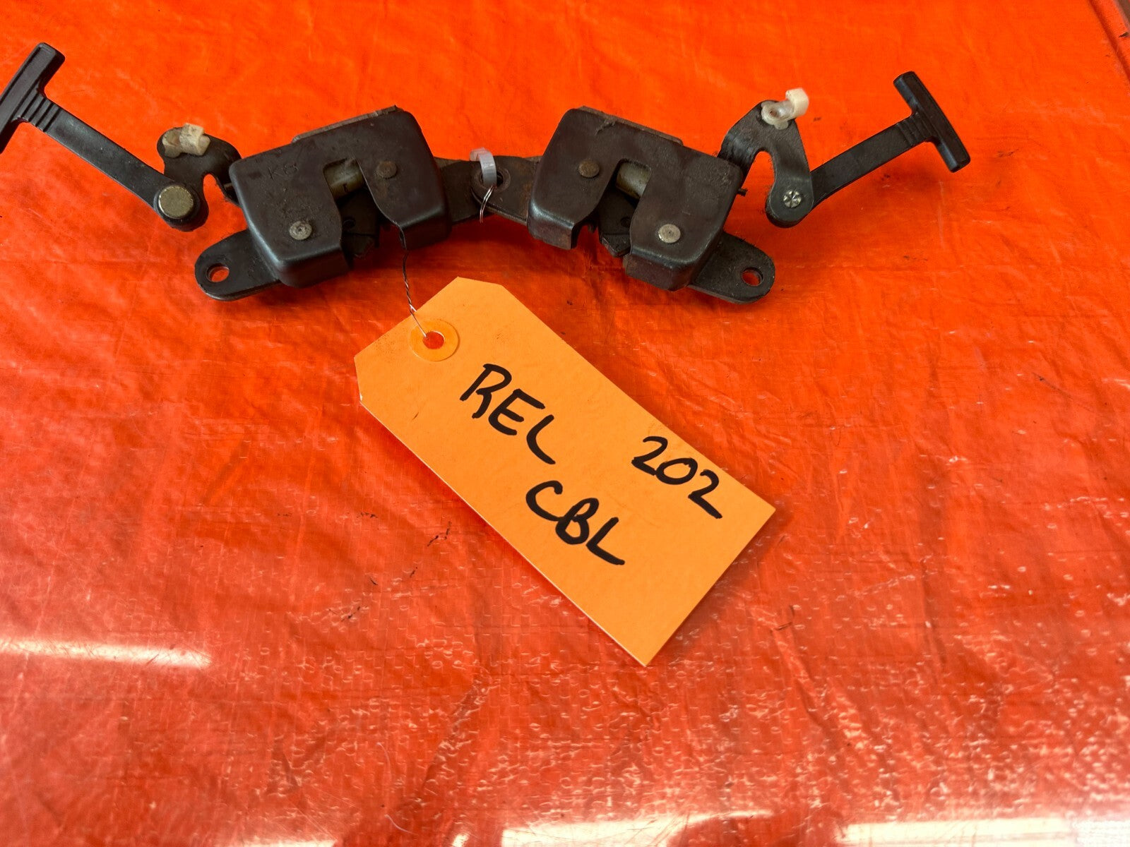 96 00 HONDA CIVIC COUPE   REAR SEAT RELEASE PULL HANDLES   LEFT & RIGHT OEM #2024
