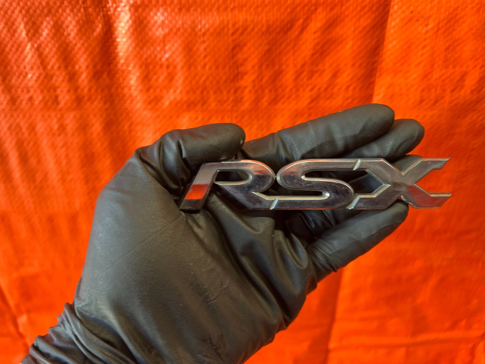 02 06 ACURA RSX   TRUNK BADGE EMBLEM INSIGNIA ORNAMENT   " RSX " LOGO   OEM #1406