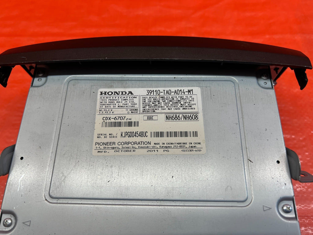 08 12 HONDA ACCORD EX L   6 DISC CD CHANGER   39110 TA0 A01   OEM FACTORY #1749