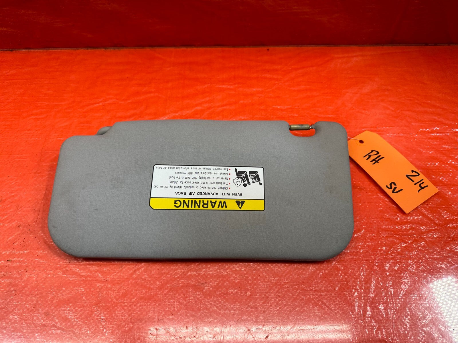 08 15 LANCER EVOLUTION X EVO 10   SUN VISOR   PASSENGER RIGHT SIDE GRAY OEM #2140