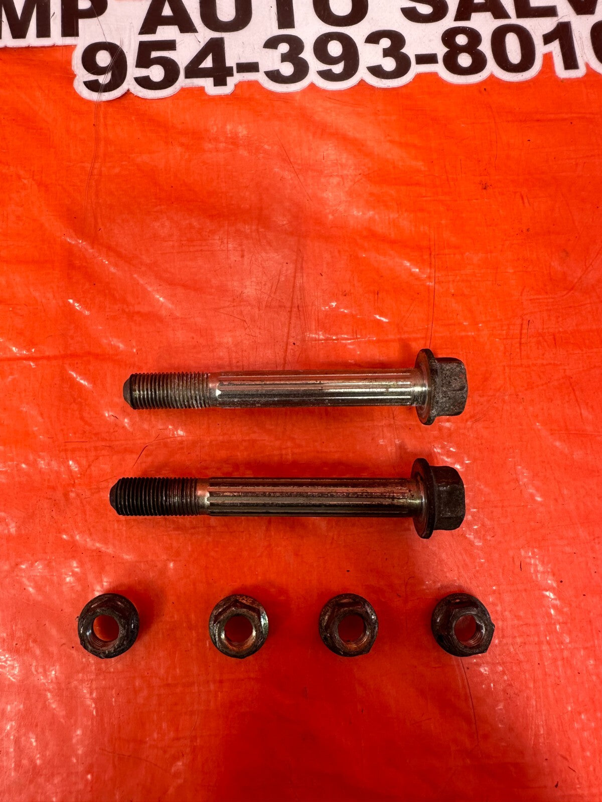 97 01 HONDA PRELUDE   REAR SHOCK TO LOWER CONTROL ARM BOLTS HARDWARE OEM #2596