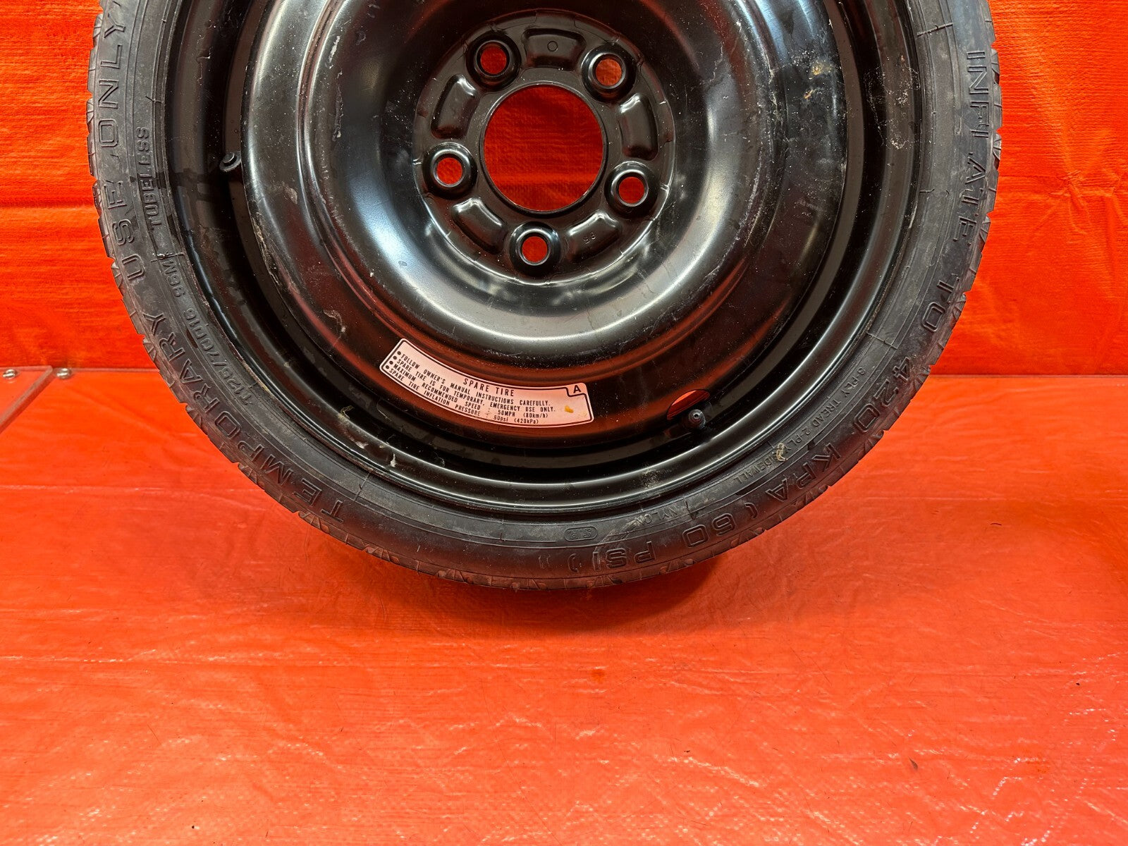 00 09 HONDA S2000   EMERGENCY SPARE BACK UP TIRE WHEEL RIM   OEM FACTORY #2251