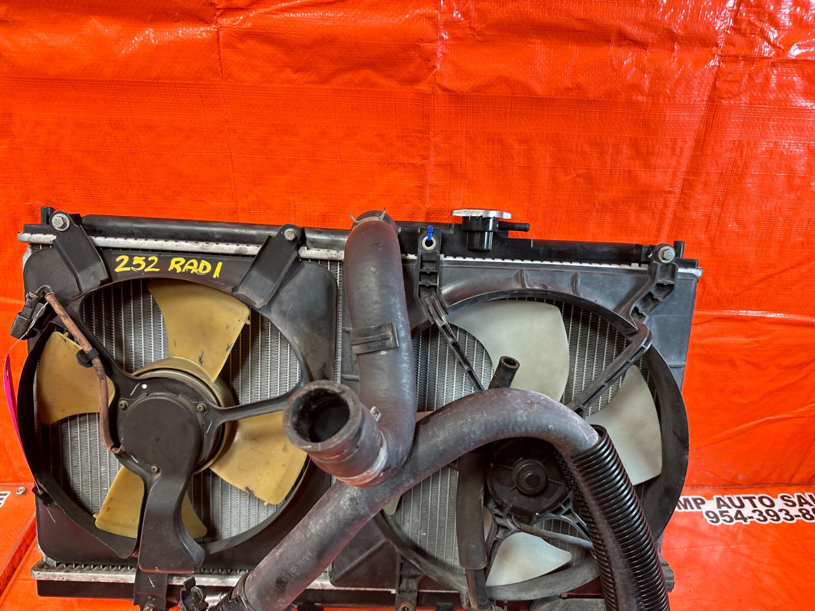 97 98 HONDA PRELUDE BASE   100% COMPLETE RADIATOR SET W/ FANS / HOSES / OEM 2524