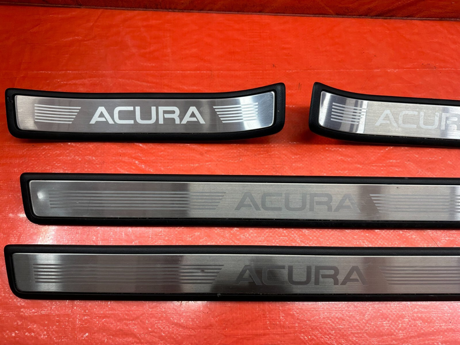 09 14 ACURA TSX   FLOOR PILLAR SCUFF PLATE SET LEFT RIGHT FRONT REAR   OEM #2335