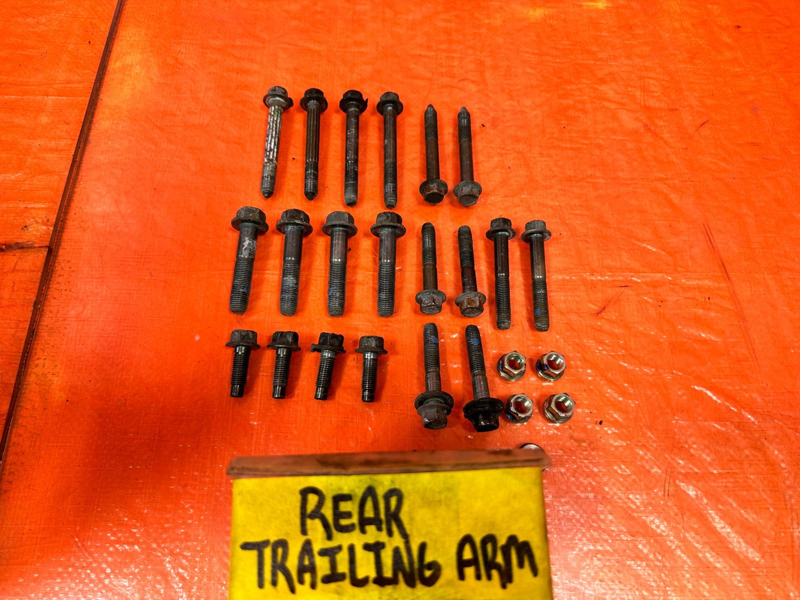 90 91 HONDA CIVIC   REAR LOWER CONTROL / TRAILING ARM TO CHASSIS BOLTS OEM 3250